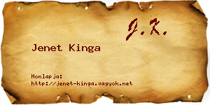 Jenet Kinga névjegykártya